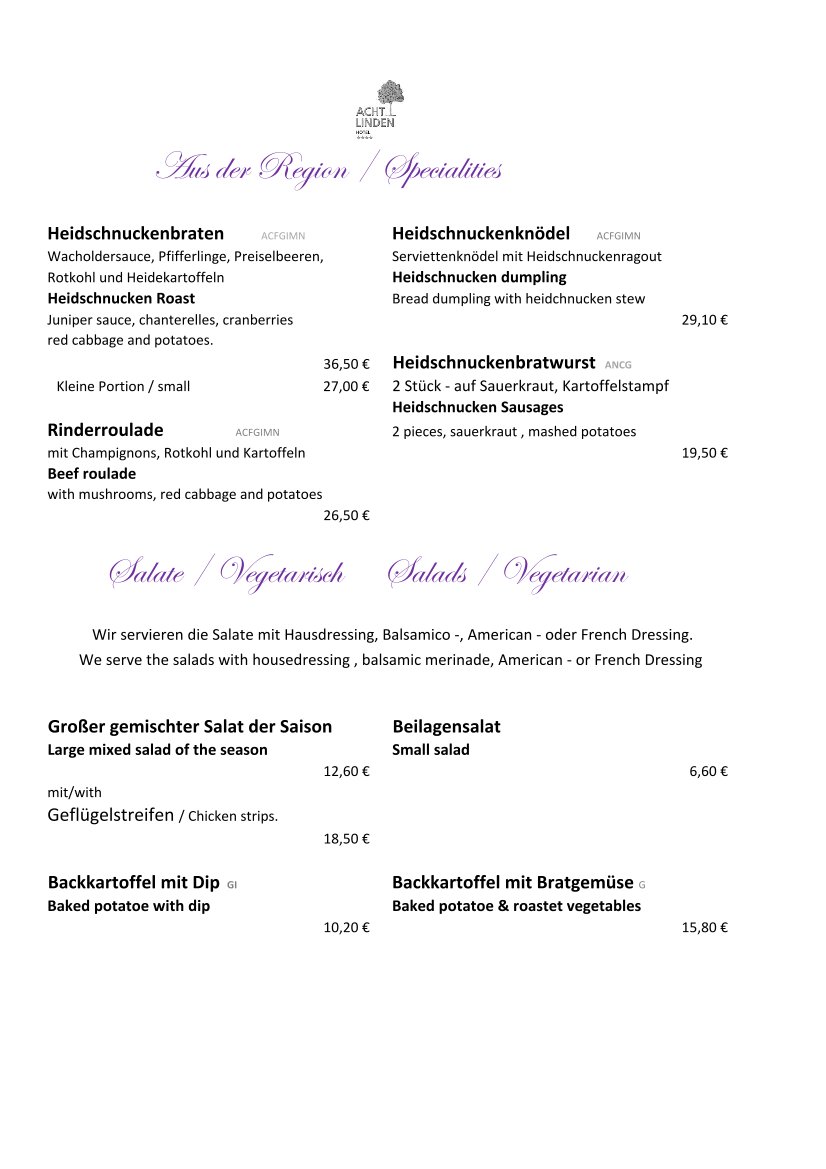 Speisekarte Seite 3