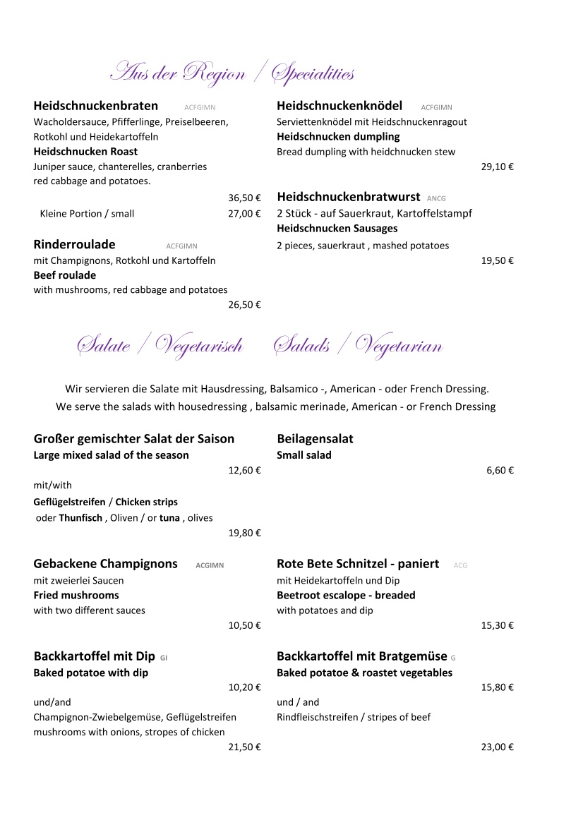 Speisekarte Seite 3